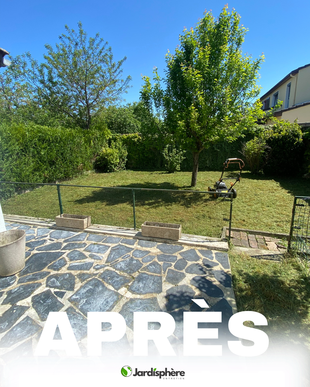 Jardin remis en état après intervention à Troyes